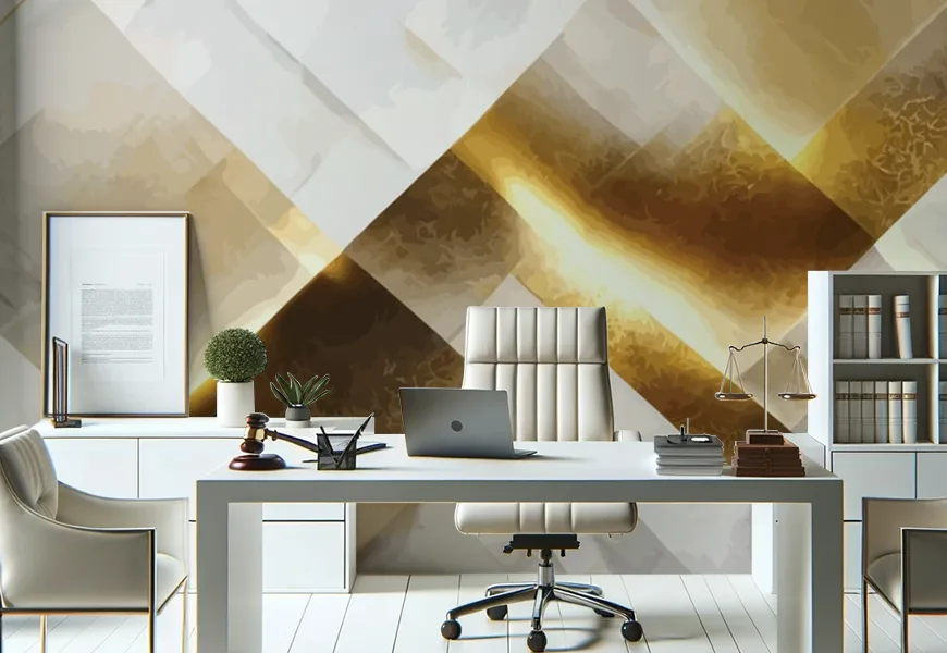 کاغذ دیواری سه بعدی دفتر وکالت طرح سنگ مرمر